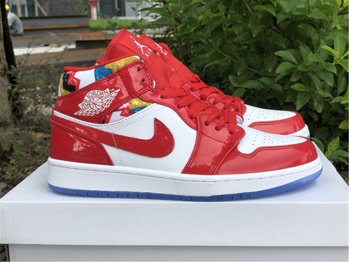 Original version_ Air Jordan 1 MID_ white and red color_ number DC7294 600. Full code shipment_ 36-46-e0c3a17c